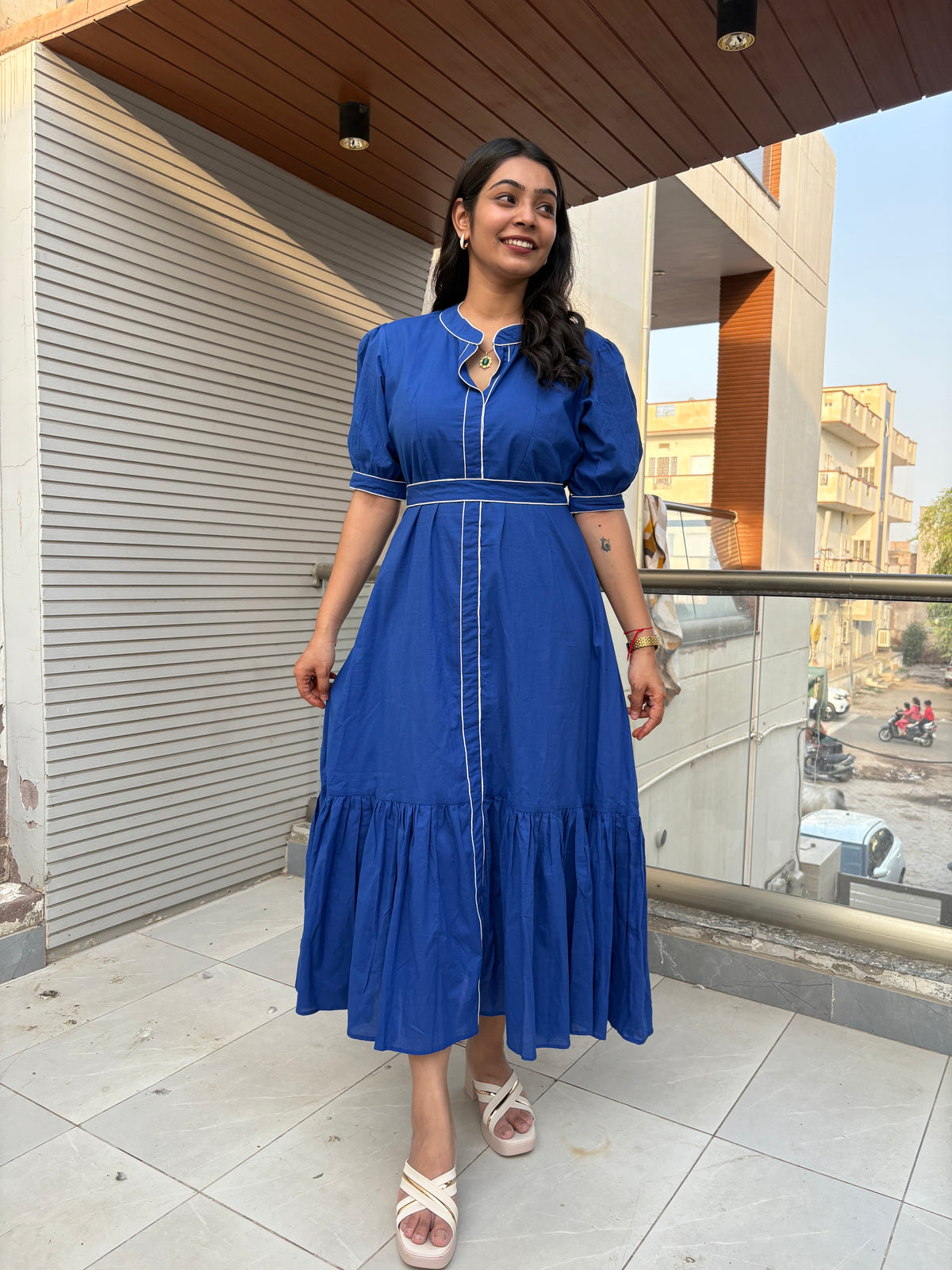 The Chetna Dress- Royal Blue