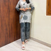 Luna Crepe Coord Set- Grey