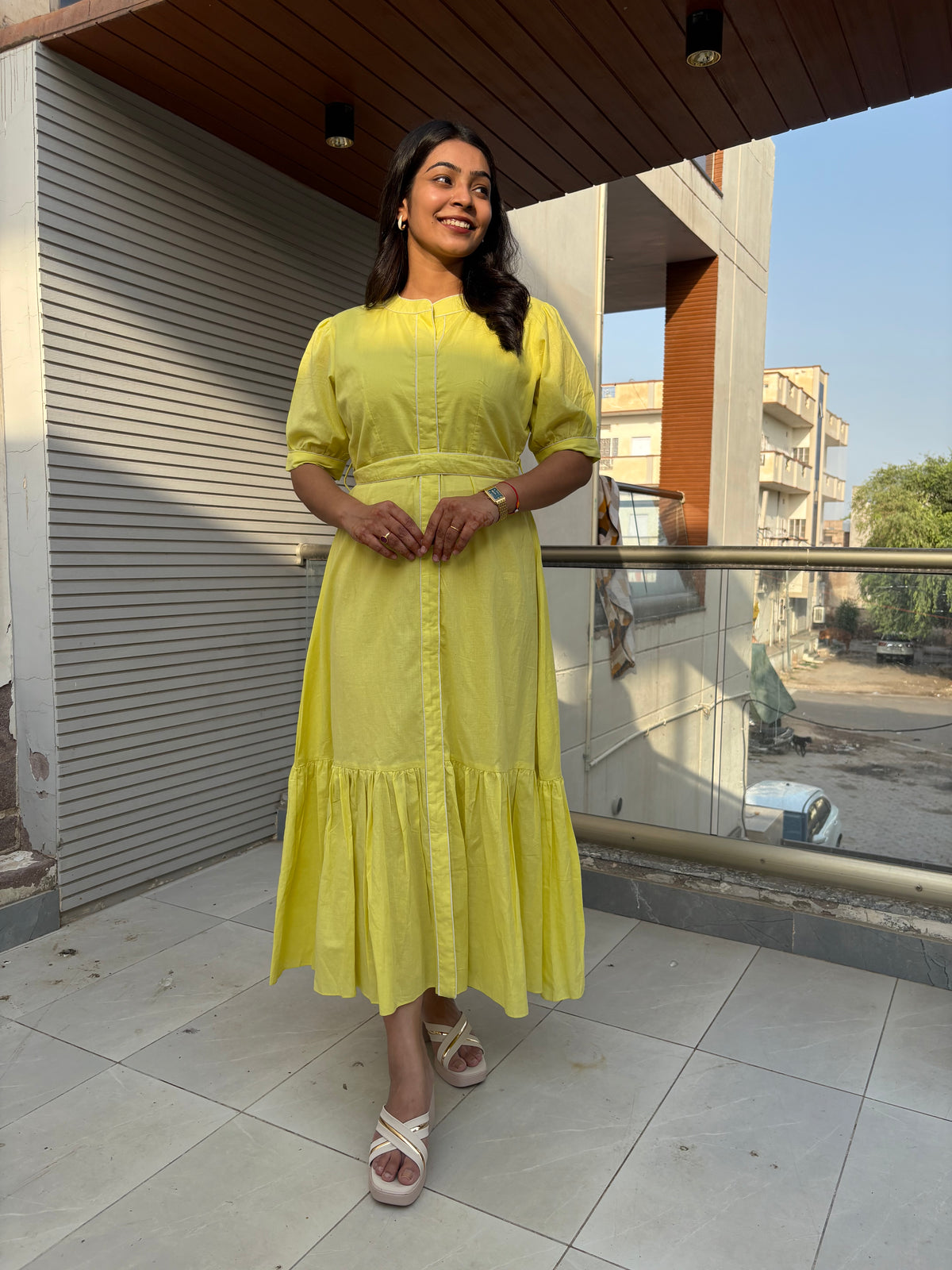 The Chetna Dress- Subtle Neon