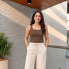 Straight Fit Linen Trouser- Natural Khadi