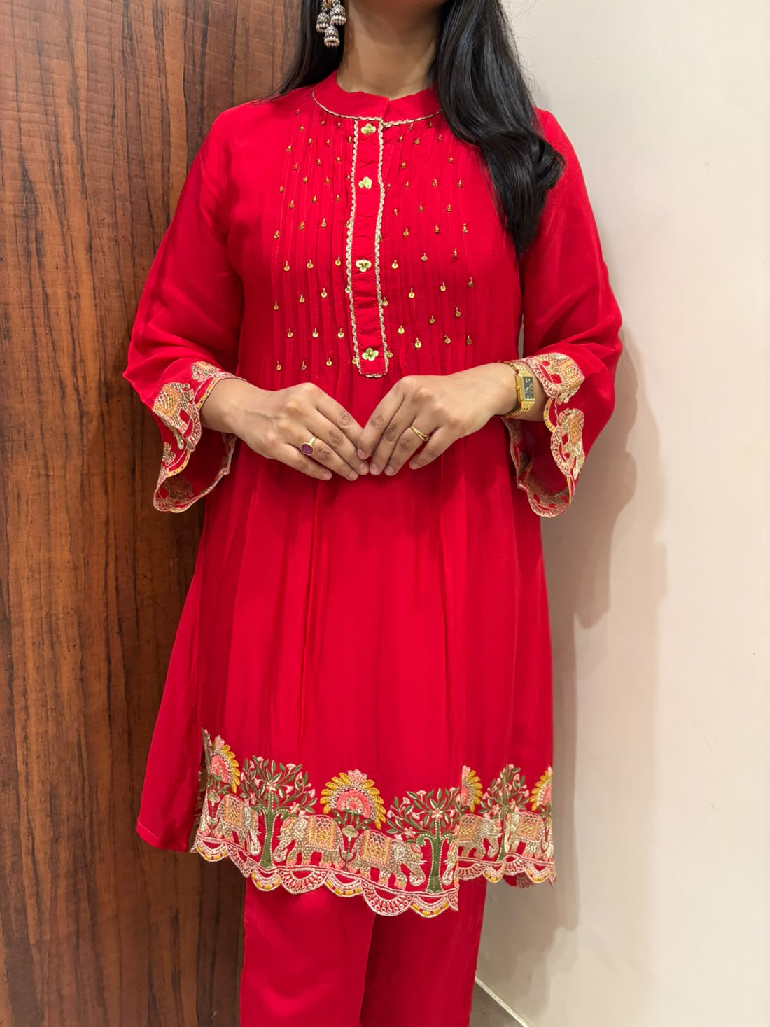 Nayra Chinon Coord set- Red