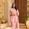 Poo Chanderi 3pc Dupatta Set- Blush Pink