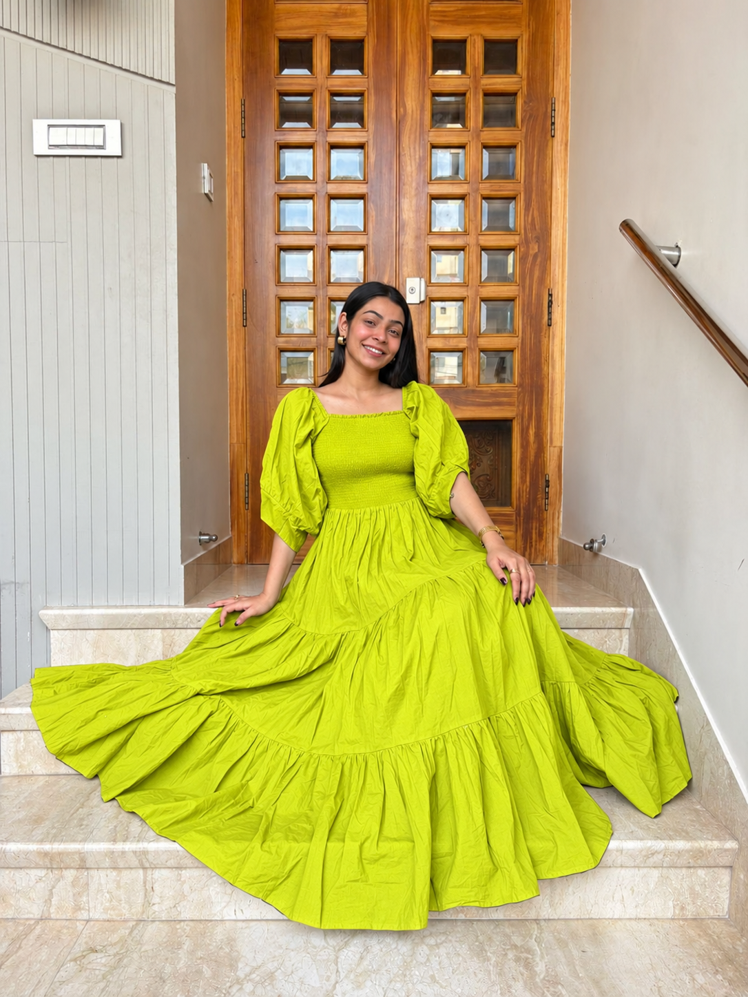Natural Neon Cotton Dress