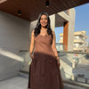 Elina Brown Corset Dress